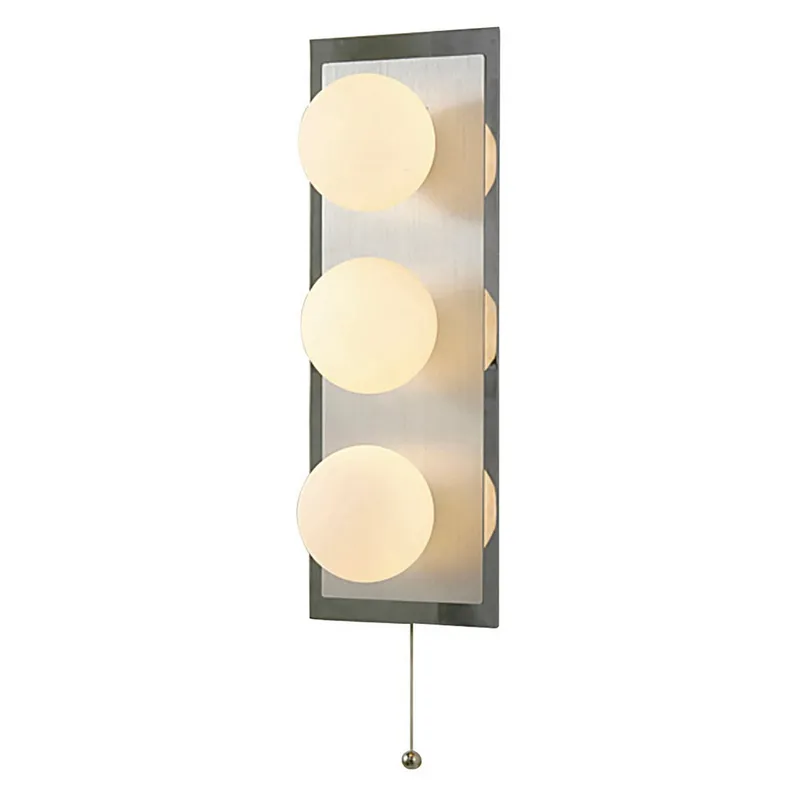 Inspired Lighting IP44 Globe Wall Lamp Pull-Cord Switch 3 Light G9 In Polished Chrome