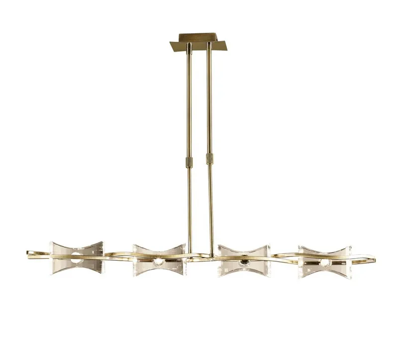 Inspired Lighting Kromo Telescopic 4 Light G9 Line, Antique Brass