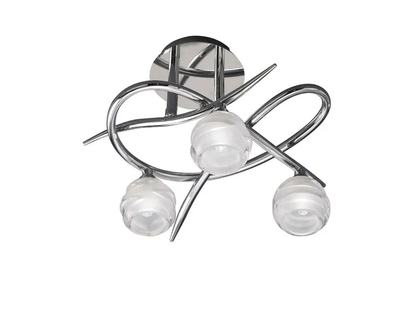 Inspired Lighting Loop Ceiling 3 Light G9 Eco, Polished Chrome