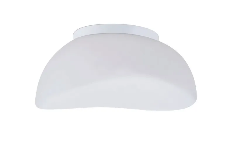 Netlighting Opal Flush Ceiling 3 Light E27 White Frosted Glass White