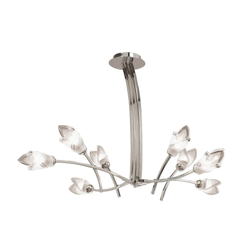 Inspired Lighting Pietra Pendant 4 Arm 8 Light G9, Polished Chrome