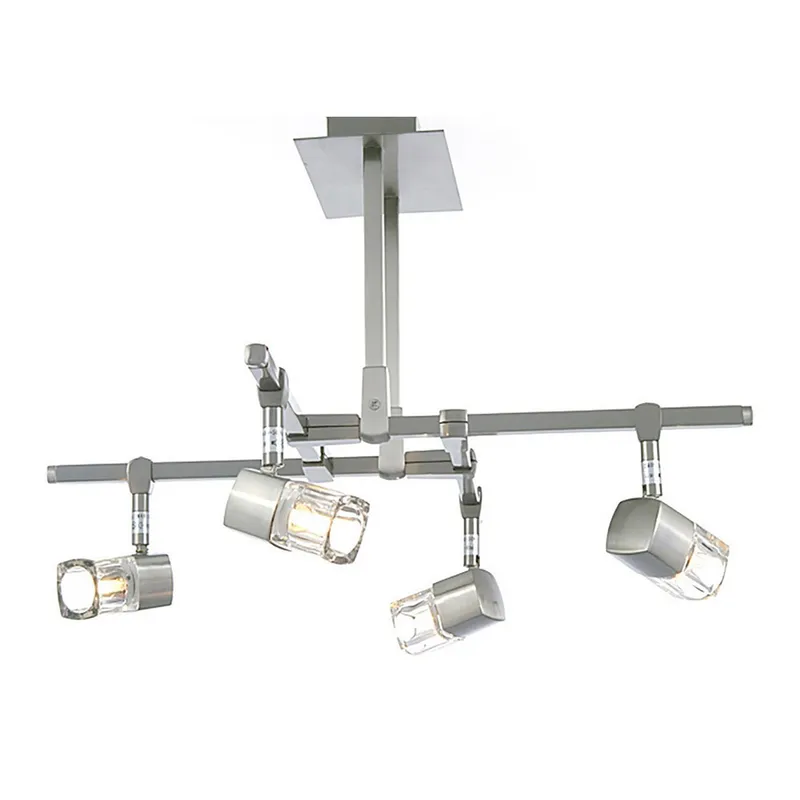 Inspired Lighting Ticino Semi Flush 4 Light G9 Satin Chrome
