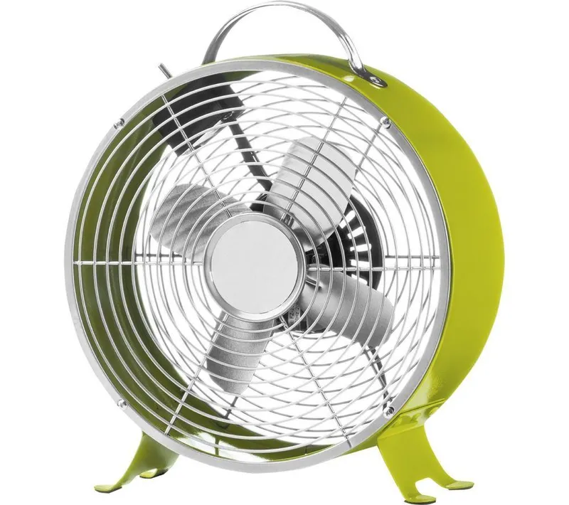 Interiors by Premier Retro Portable 11.5" Desk Fan - Lime Green, Green