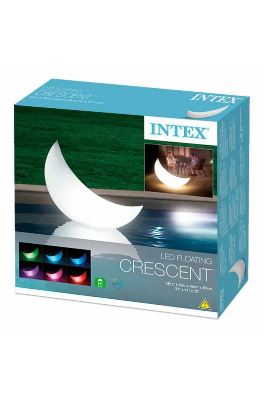 Intex LED Floating Moon 'Crescent Light' for Garden Lighting in White White