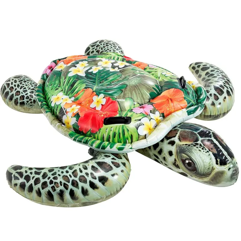 Intex Realistic Effect Turtle With 2 Handles Green One Size unisex