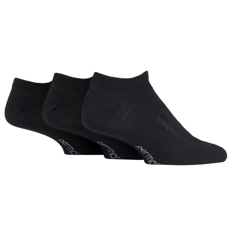 Iomi FootNurse 3 Pairs PermaCool Cooling Trainer Socks - Black