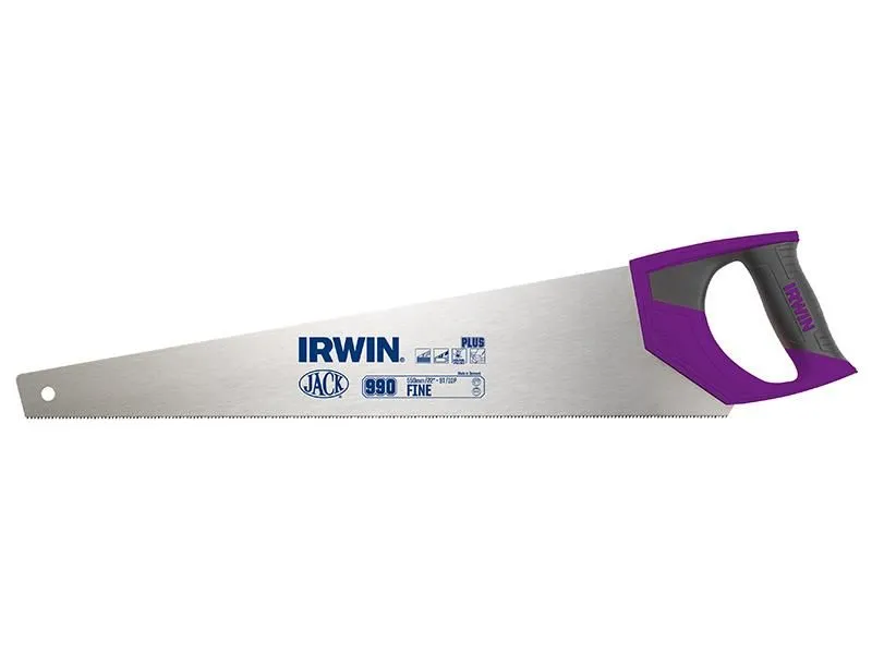 Irwin Jack 990Uhp Fine Handsaw Soft-Grip 550Mm (22In) 9Tpi in Silver Silver