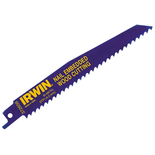 Irwin® 10504155 656R 150mm Sabre Saw Blade Nail Embedded Wood Cut ...