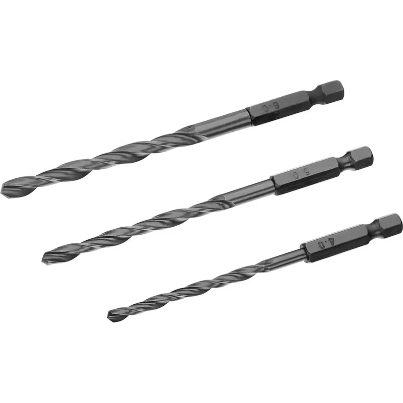 Irwin 3 Piece Hss Drill Bit Hex Shank Bit Set