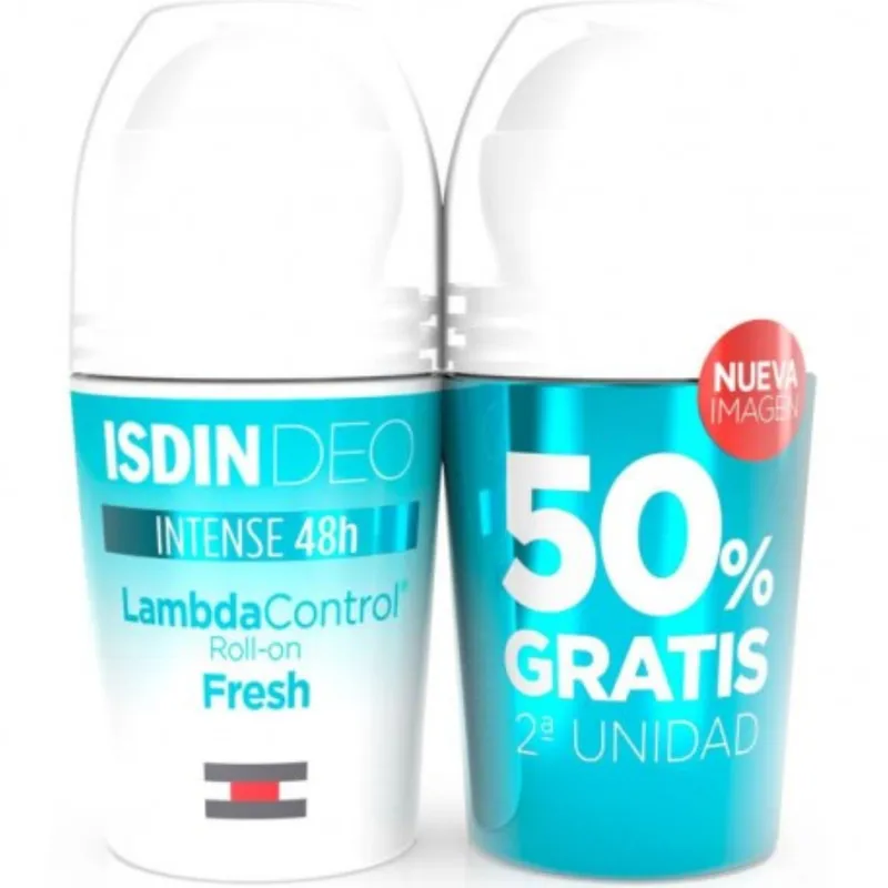 Isdin Intense 48h Lambda Control Fresh Deodorant Roll-On 2x50ml