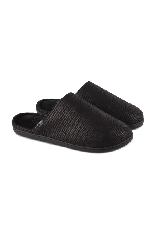 Totes Isotoner Mens Square Patterned Smart Mule Slipper - - Size: 11