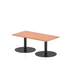Italia 1200 x 600mm Rectangular Coffee Table Beech Black Leg