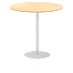Italia 1200mm Poseur Round Table Maple Top 1145mm High Leg