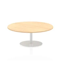 Italia 1200mm Poseur Round Table Maple Top 475mm High Leg