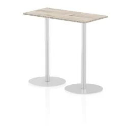 Italia 1200x600mm Poseur Rectangular Table Grey Oak Top