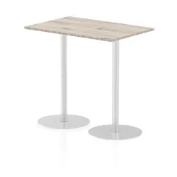 Italia 1200x800mm Poseur Rectangular Table Grey Oak Top