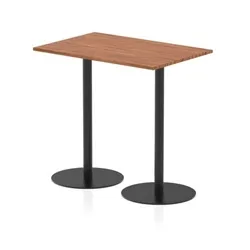 Italia 1200x800mm Table Walnut Top 1145mm High Black Leg