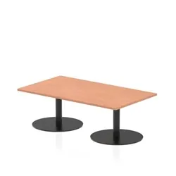 Italia 1400 x 800mm Rectangular Coffee Table Beech Black Leg
