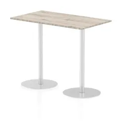 Italia 1400x800mm Poseur Rectangular Table Grey Oak Top