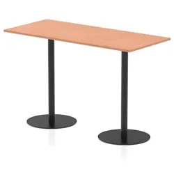 Italia 1800 x 800mm Poseur Table Beech H:1145mm Black Leg