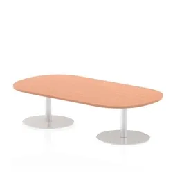 Italia 1800mm Poseur Boardroom Table Beech Top 475mm High Leg