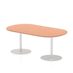 Italia 1800mm Poseur Boardroom Table Beech Top 725mm High Leg