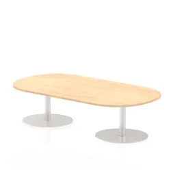 Italia 1800mm Poseur Boardroom Table Maple Top 475mm High Leg
