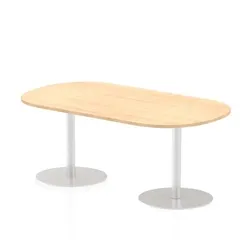 Italia 1800mm Poseur Boardroom Table Maple Top 725mm High Leg