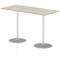 Italia 1800x800mm Poseur Rectangular Table Grey Oak Top