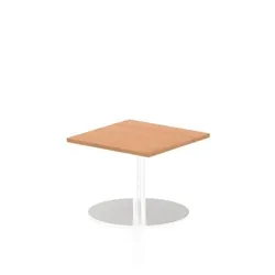Italia 600mm Poseur Square Table Oak Top 475mm High Leg