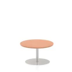 Italia 800mm Poseur Round Table Beech Top 475mm High Leg