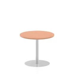 Italia 800mm Poseur Round Table Beech Top 725mm High Leg