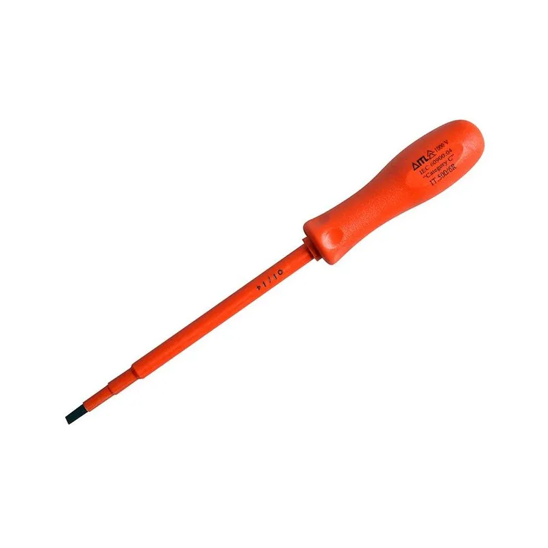 Itl Insulated Insulated Electrician Screwdriver 150Mm X 5Mm in Orange Orange
