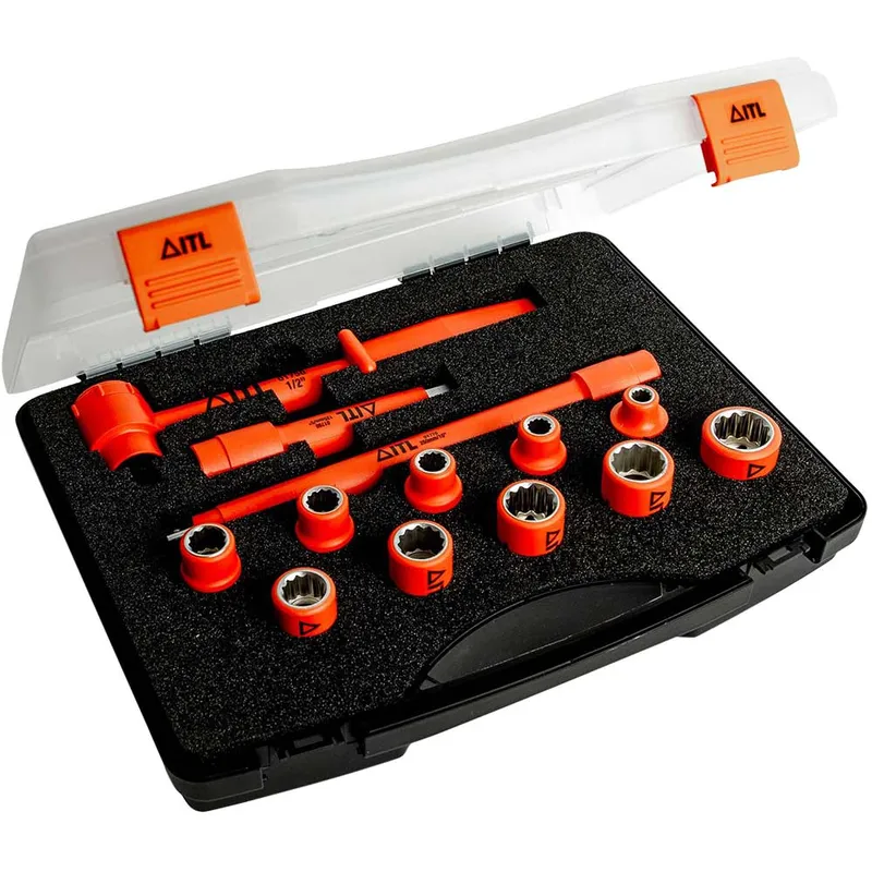 Itl Insulated 1/2In Drive Socket Set, 13 Piece