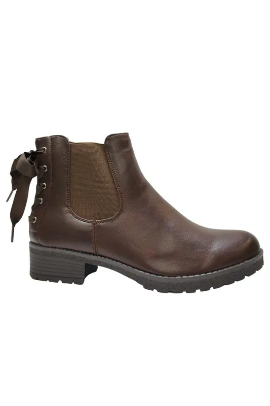 Ivachy Women's Ankle Chelsea Boots in Brown Size: 4 - Brown