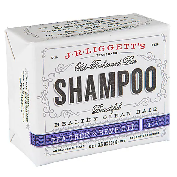 J.R.Liggett's Unisex Tea Tree & Hemp Oil Shampoo Bar 99g in Natural Natural female