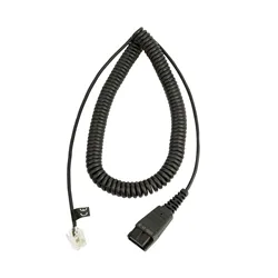 Jabra Quick Disconnect (QD) to RJ9 Coiled Cord for Nortel Handsets