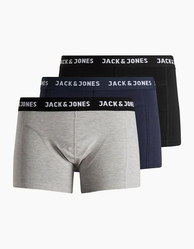 Men's Jack & Jones Mens Anthony Boxer Shorts - Black - Size: 33/32/32