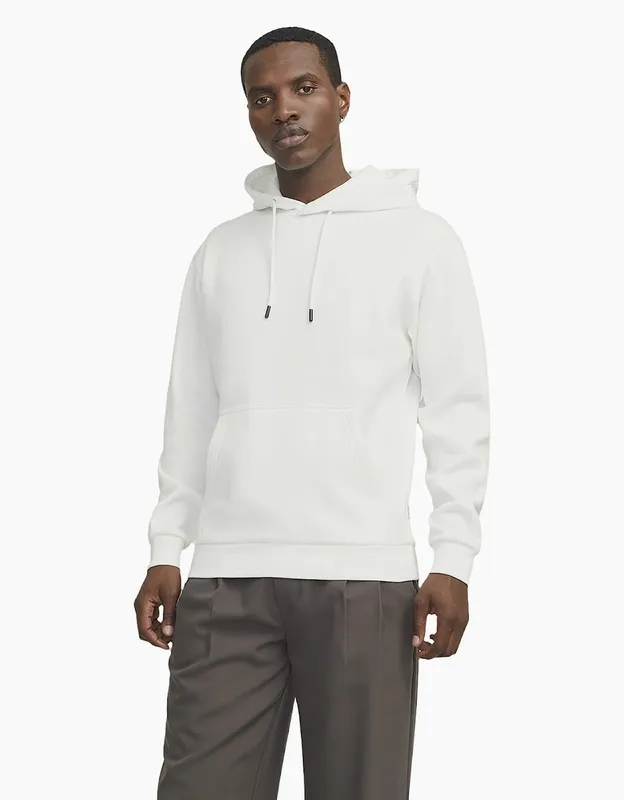 Men's Jack & Jones Mens Bradley Sweat Hoodie - White - Size: M