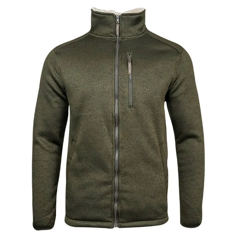 Jack Pyke Men's Scandinavian Fleece Jacket in Dark Olive Size: Medium Dark Olive M