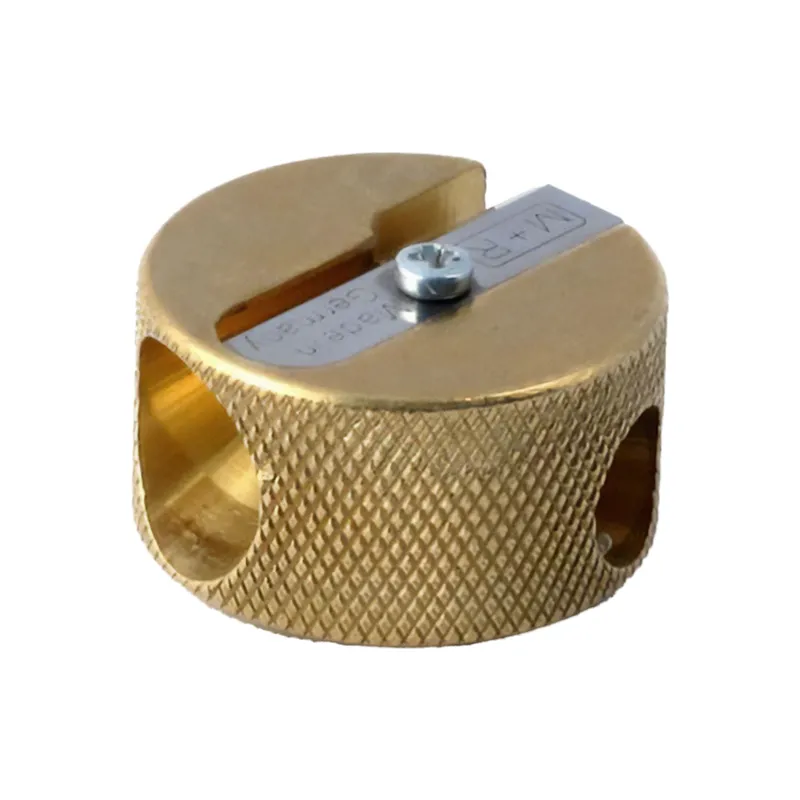 Jakar : Brass Double Hole Pencil Sharpener : Round Shape
