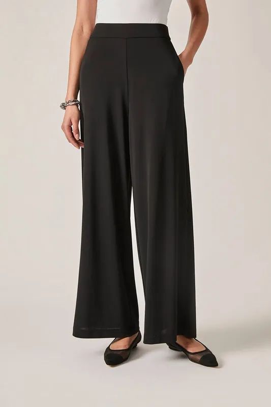 James Lakeland Women's Black Palazzo Pants Size: 8 - Black