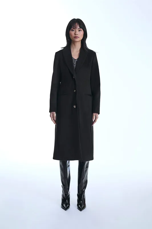 James Lakeland Women's Button Black Coat Size: 8 - Black - Size: 8