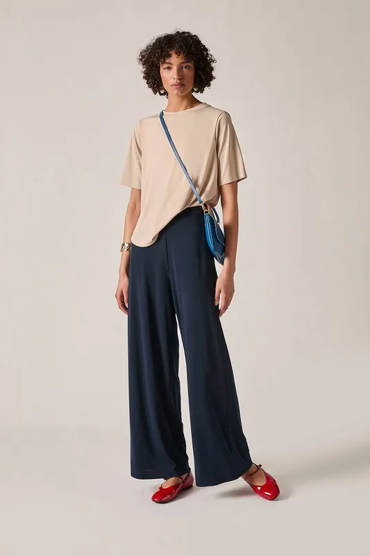 James Lakeland Women's Navy Palazzo Pants Size: 8 - Navy - Size: 8