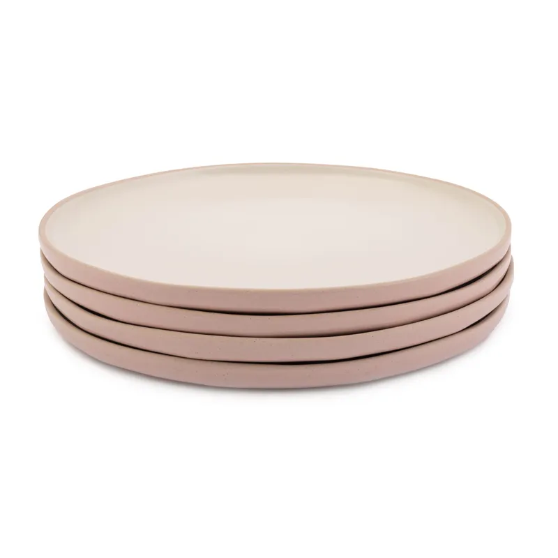 Jamie Oliver Big Love Perfect Plates, Stoneware, Set of 4, 27cm Pink 27cm W X 27cm W