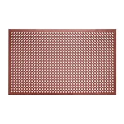 Jantex Rubber Grease Resistant Anti Fatigue Mat Red 1500 x 900mm