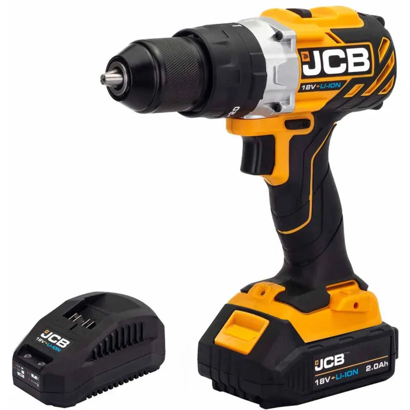 Jcb 18V Tools Jcb 21-18BLCD-2X-B 18V Brushless Combi Drill 1x2.0Ah Battery and Charger