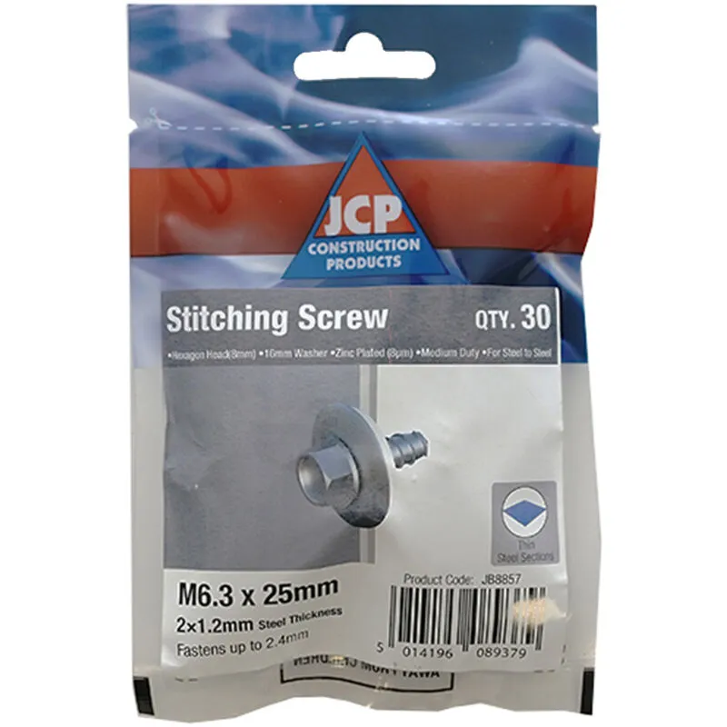 Jcp Construction Products Jcp Fixings Metalfix Stitching Screws 16mm Washer