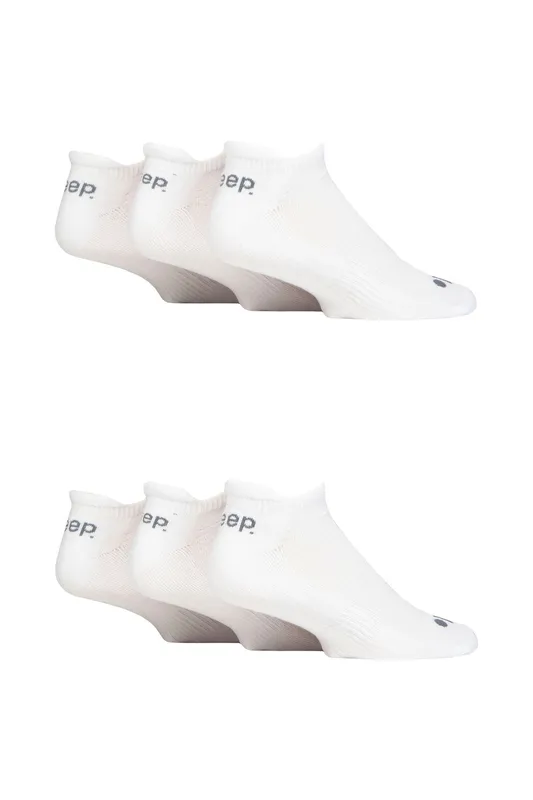 Mens 6 Pair Jeep Performance Trainer Socks White 6-11 Mens - White - Size: 6-11 Mens