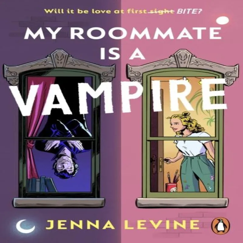 Jenna Levine My Roommate is a Vampire Paperback Book Multicolor